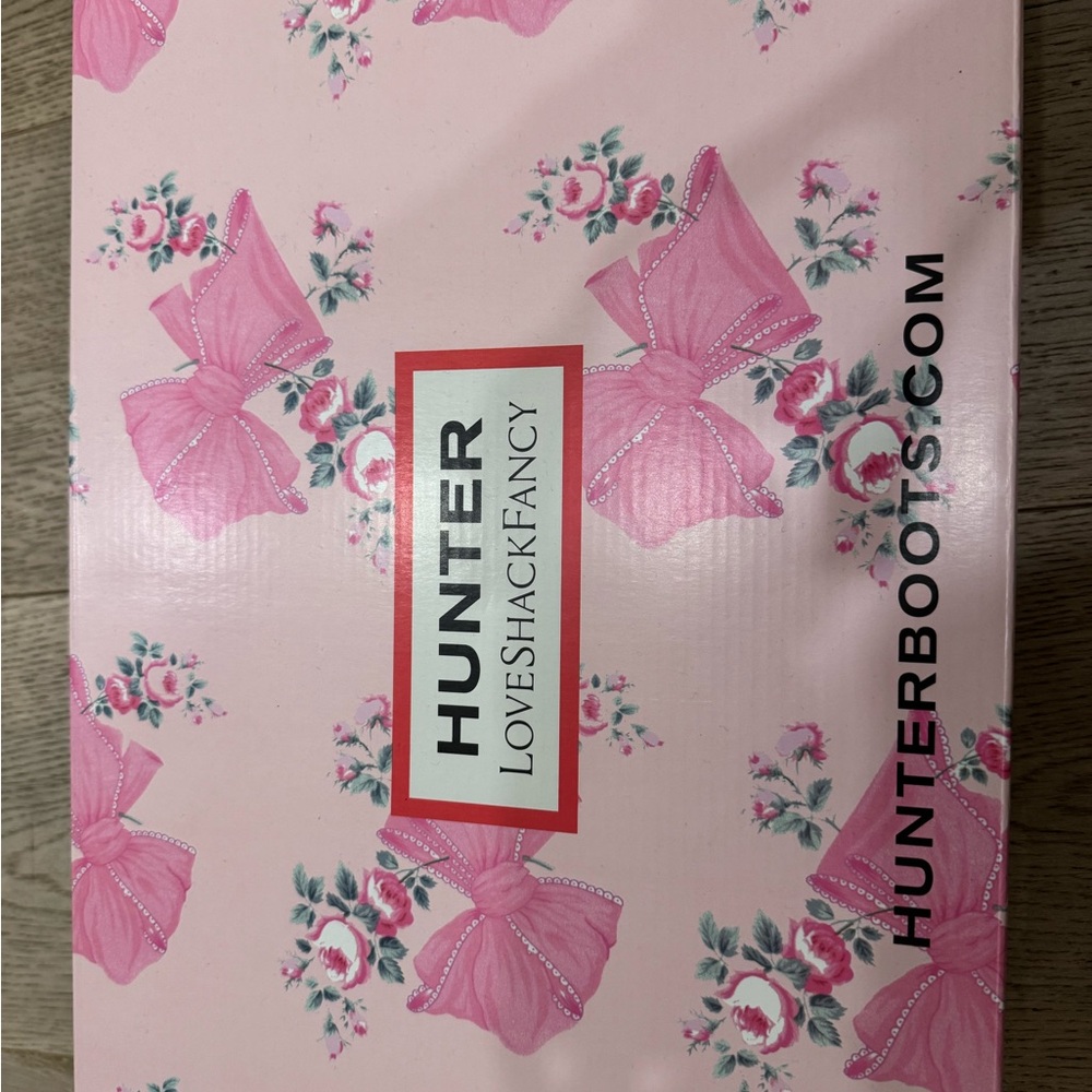 Love Shack Fancy x Hunter Pink Bow Rain Boots - Limited Edition, NEW - Picture 4 of 4